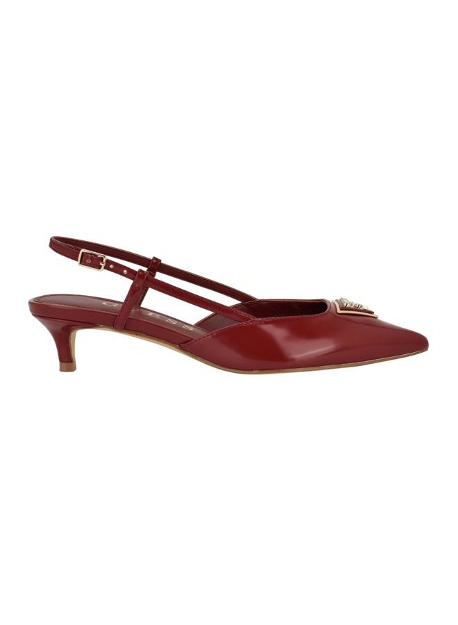 GUESS حذاء جيسون النسائي بكعب صغير، أحمر داكن 600، 37.5 EU - Image 5