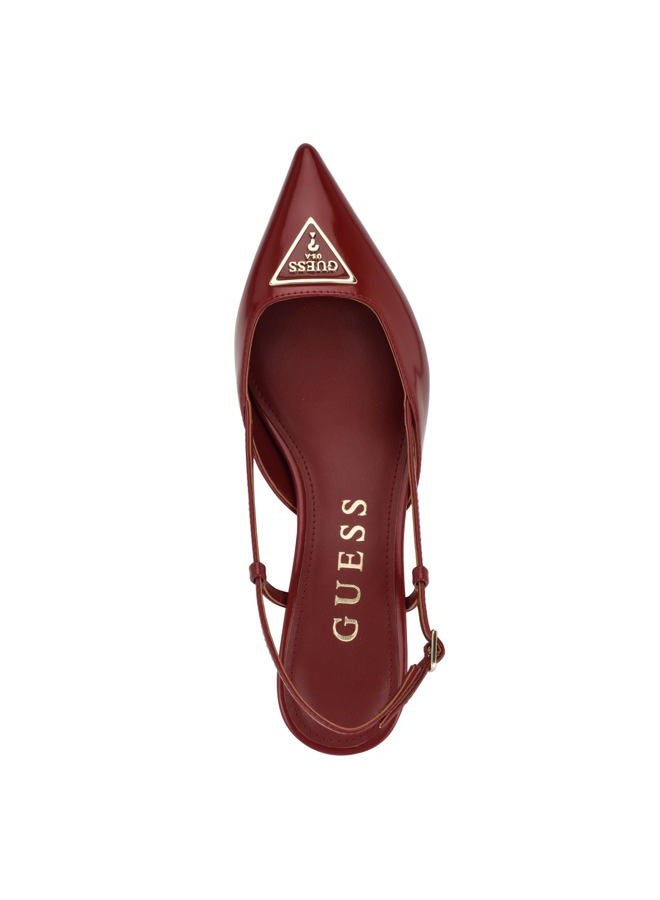 GUESS حذاء جيسون النسائي بكعب صغير، أحمر داكن 600، 37.5 EU - Image 2