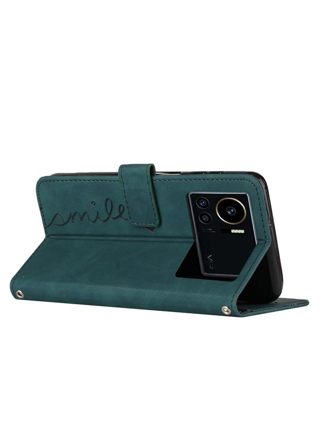 Zaboon Case For Infinix Note 12 VIP Skin Feel Heart Pattern Leather Phone Case with Lanyard - Image 3