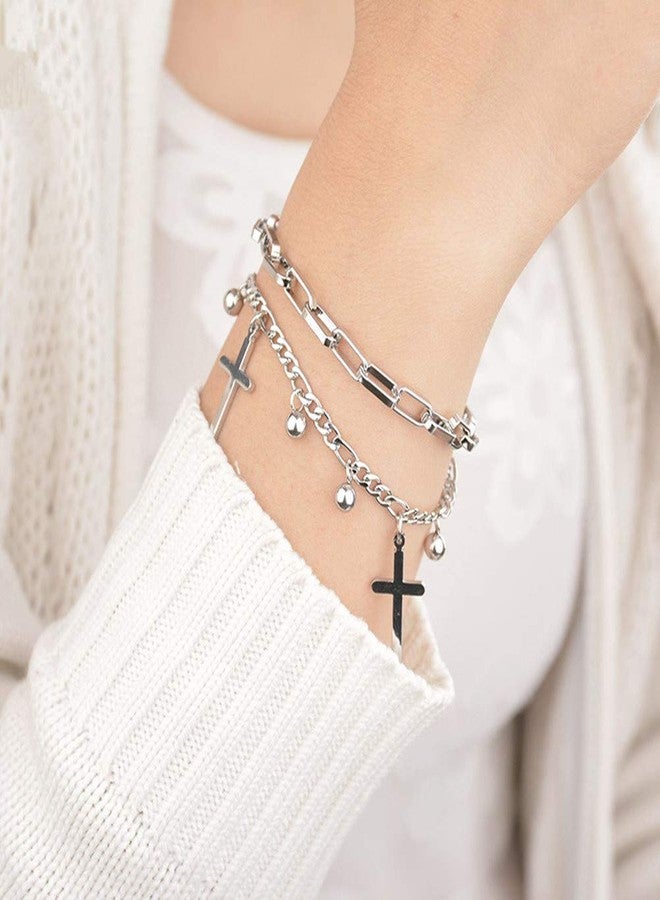 Mshion Charm Bracelet Women's Stainless Steel Bracelets Pendant Link Jewelry - Image 3