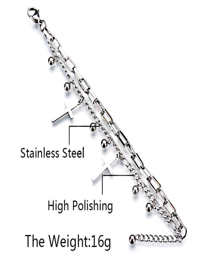 Mshion Charm Bracelet Women's Stainless Steel Bracelets Pendant Link Jewelry - Image 2
