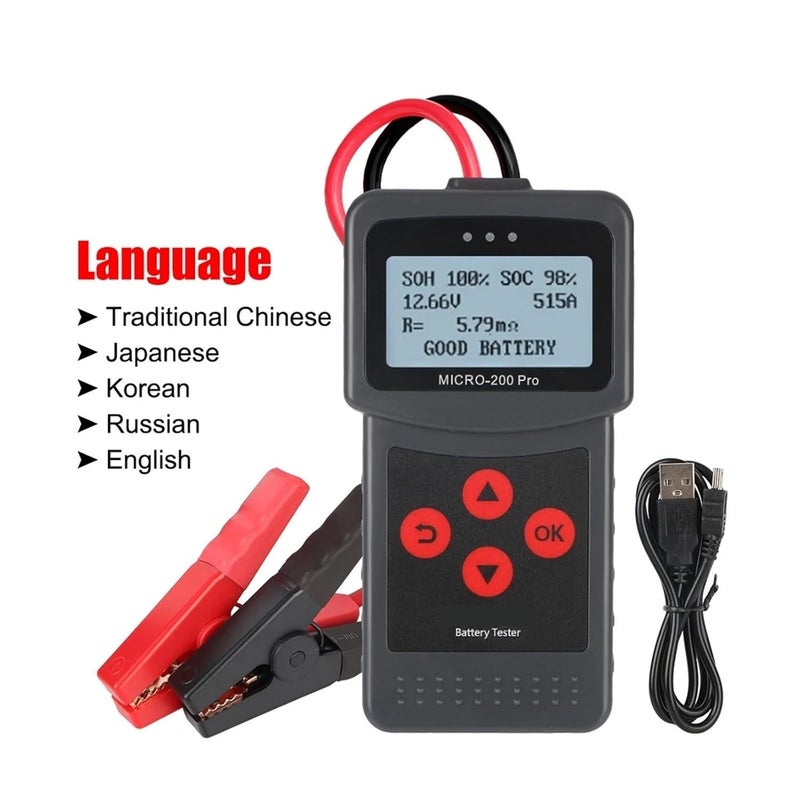 Automotive Inspect Tools MC200 PRO CAR Motorcycle Battery Internal Resistance Life Analysis Start Stop Battery Tester(Conversion line) - Image 2
