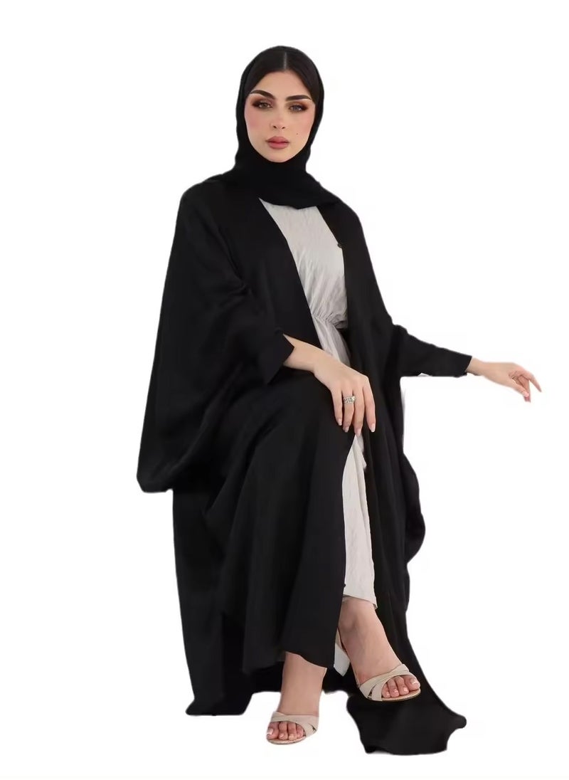 DubaiGallery - Fashion Muslim Long Dress Dubai Abaya For Women Full Length Sleeve Soft Abaya Dubai Turkey Muslim Islam Robe Dress Ramadan - Image 1