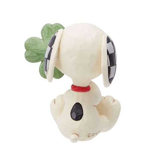 Enesco Peanuts by Jim Shore Snoopy with FourLeaf Clover Miniature Figurine 2625 Inch Multicolor - Image 3