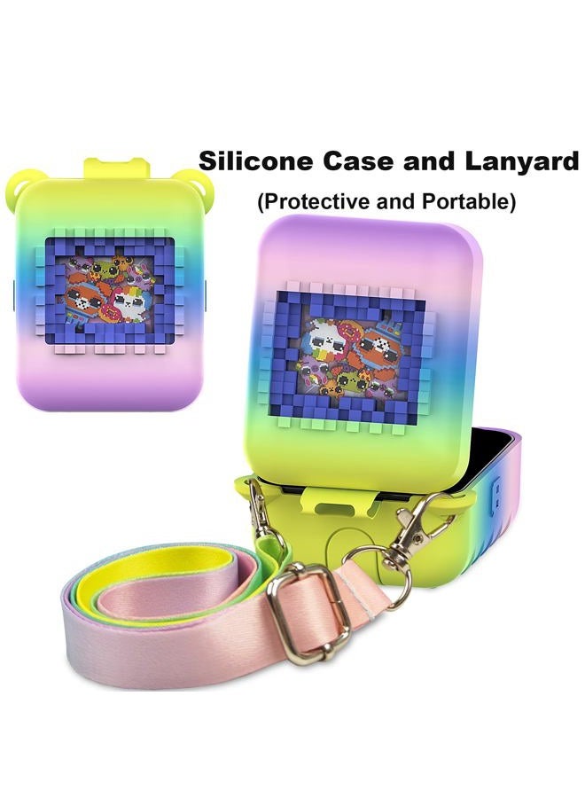 JCHPINE Silicone Cover Case for Bitzee Interactive Digital Pet and Case, Protective Skin Sleeve for Bitzee Virtual Electronic Pets Accessories (for Original 15 Animals) (Rainbow) - Image 4