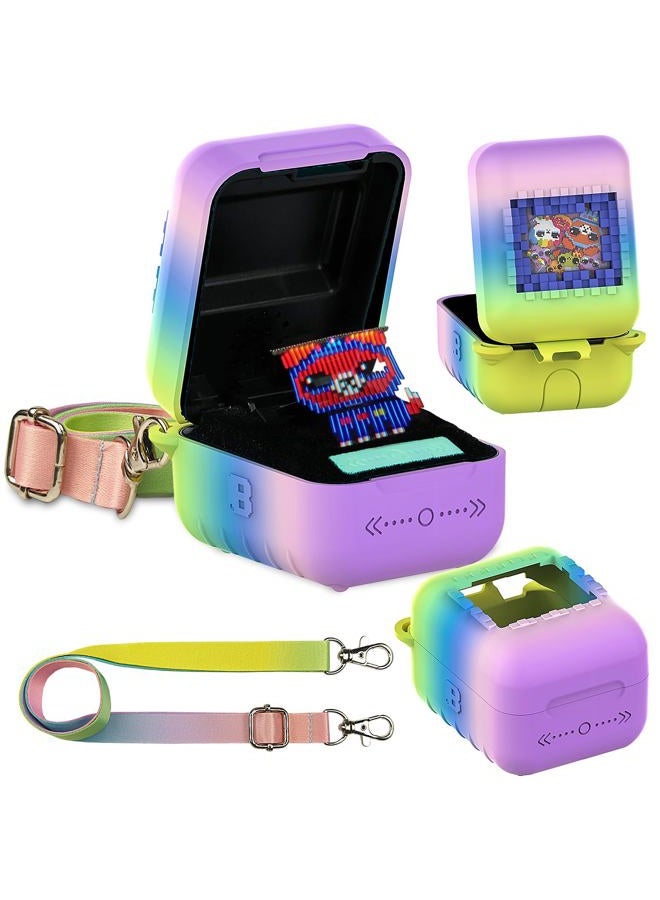 JCHPINE Silicone Cover Case for Bitzee Interactive Digital Pet and Case, Protective Skin Sleeve for Bitzee Virtual Electronic Pets Accessories (for Original 15 Animals) (Rainbow) - Image 1