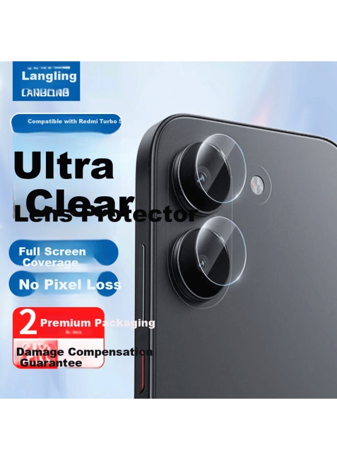 Langling [2 Pieces] Compatible With Redmi Turbo5 Lens Protector Film High-definition Anti-drop Anti-fingerprint Camera Lens Film For Redmi Turbo5 - Image 1