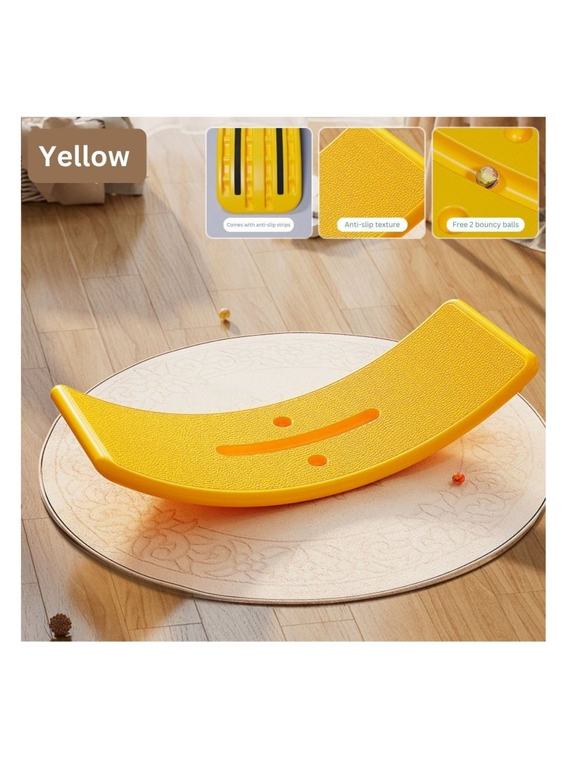 turtees Turtees® Balance Board, Kids Rocker Board, Sturdy Children Wobble Board, Fun and Engaging Balancing Toy, Kids Balance Board for Kids to Improve Balance (SPECIAL YELLOW)  - Image 2