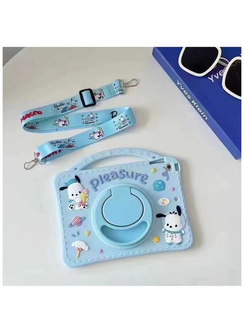 Digipace Tablet Computer Case, Kids-Friendly Soft Silicone Case, Portable Adjustable Stand for Galaxy Tab A9 8.7-Inch Tablet (Blue) - Image 1