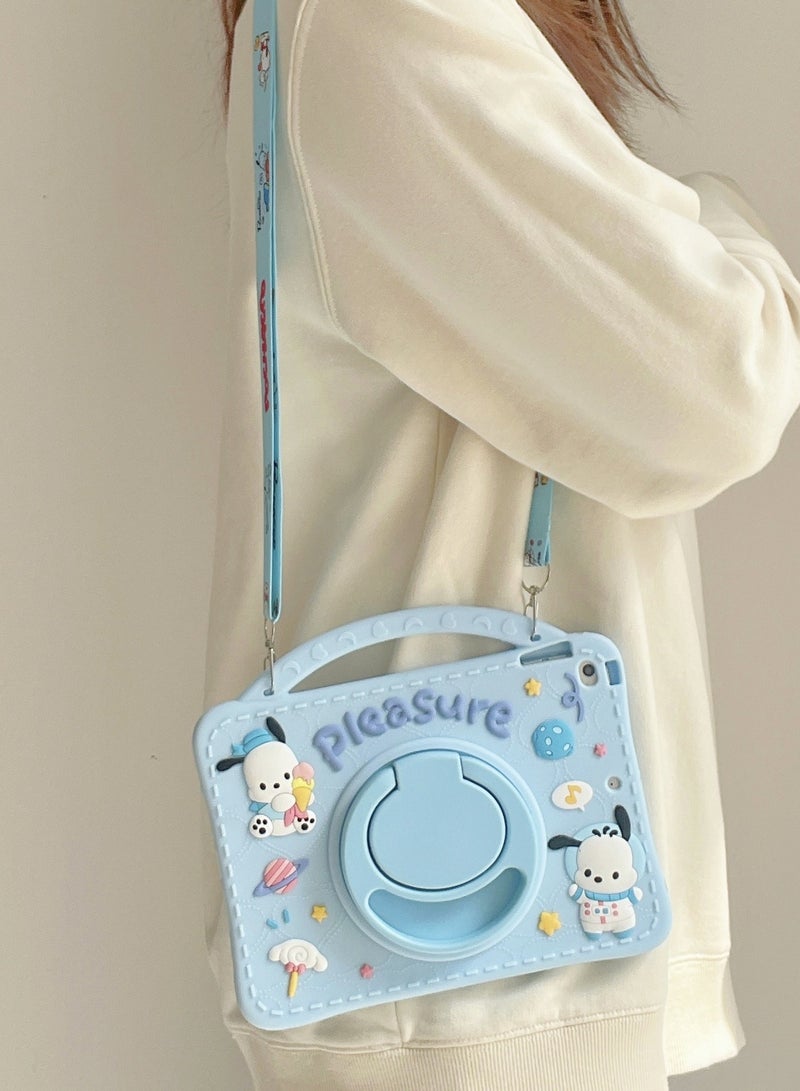 Digipace Tablet Computer Case, Kids-Friendly Soft Silicone Case, Portable Adjustable Stand for Galaxy Tab A9 8.7-Inch Tablet (Blue) - Image 3