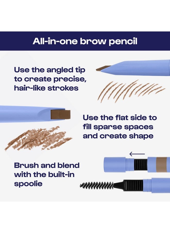 ALLEYOOP ALLEYOOP Swift Brow All-In-One Brow Definition with Built-In Sharpener & Spoolie Brush - Soft Brown - Water & Smudge-Resistant Eyebrow Definer Pencil with Natural Matte Finish - Vegan & Cruelty-Free  - Image 4
