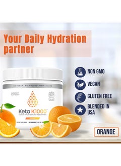 Hi-Lyte Keto K1000 Electrolyte Powder | Orange | Hydration Supplement Drink Mix | Boost Energy & Beat Leg Cramps | No Sugar, No Maltodextrin | 50 Servings  - Image 4