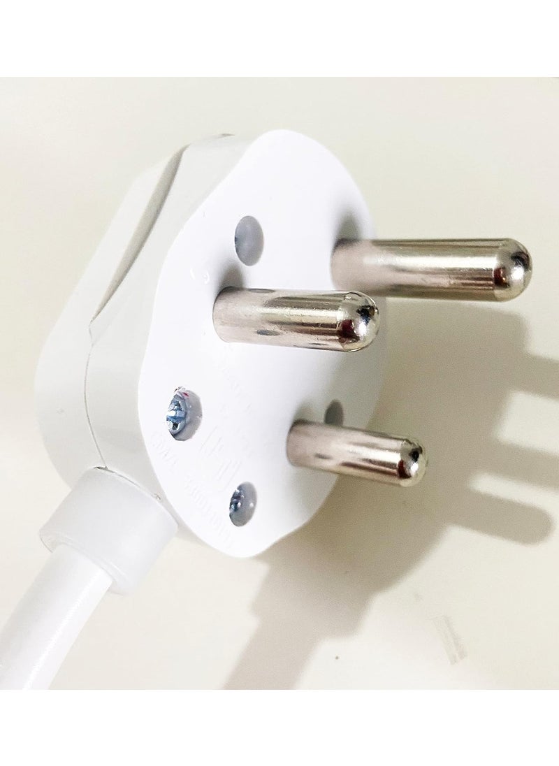 ZEGEL Extension Board Heavy Duty for Room Heater Immersion Rod Single Outlet Socket 2500W 16A Cord 3 Meter Cable with Dual Side Tape to Stick Over Tiles No Need Drill on Wall Cable Thickness 15 mm 3 Core  - Image 3