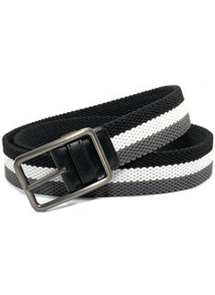 Classic Milano Classic Milano® Braided Canvas Woven Elastic Stretch Belt for Men/Women/Junior with Multicolored Belt men Enclosed in an Elegant Gift Box by Milano Leather  - Image 1