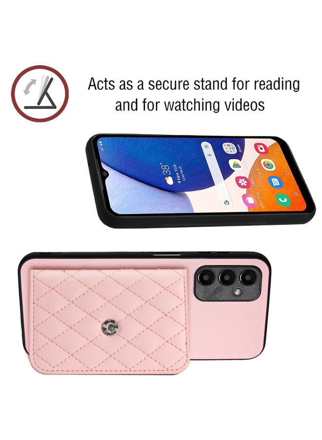 إيروريكس جراب لهاتف Samsung Galaxy A24 4G بتصميم معيني وحقيبة بطاقات مزودة بتقنية RFID مع حبل طويل - Image 4