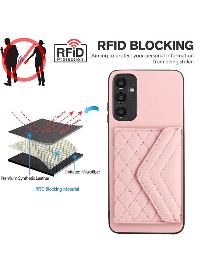 إيروريكس جراب لهاتف Samsung Galaxy A24 4G بتصميم معيني وحقيبة بطاقات مزودة بتقنية RFID مع حبل طويل - Image 5