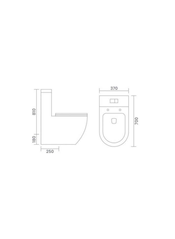 SONET 1061-Matt Black SINGLE PIECE WC S-TRAP - Image 2