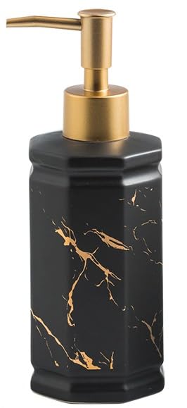 UMAI Ceramic Soap Dispenser for Bathroom (350ML) Soap Dispenser for Kitchen | Liquid Soap Dispenser | Soap Dispenser for Wash Basin Scratch Proof Smooth Pump for Bathroom Decor | Handwash Dispenser - Image 1