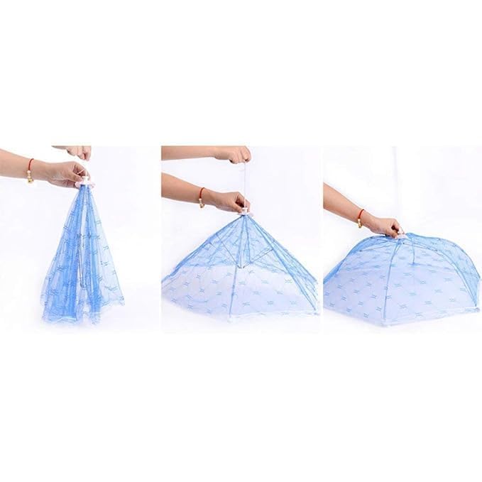 TONSYL Net Food Covers Umbrella Design Food Net Pop-Up Mosquito Protection Mesh Screen, Reusable and Collapsible, Anti-dust Heat Preservation Anti Fly Mosquito for Kitchen Travel - Image 3
