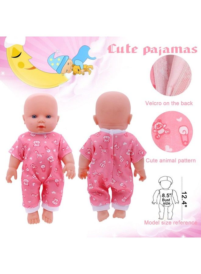 Digabi Girl Doll Clothes And Accessories Gift 8 Pcs Alivebaby Doll Clothes Dress Outfits For 12 Inch Dolls 6 Complete Sets Clothing Of Dresses Cloak Onesies Pajamas  - Image 5