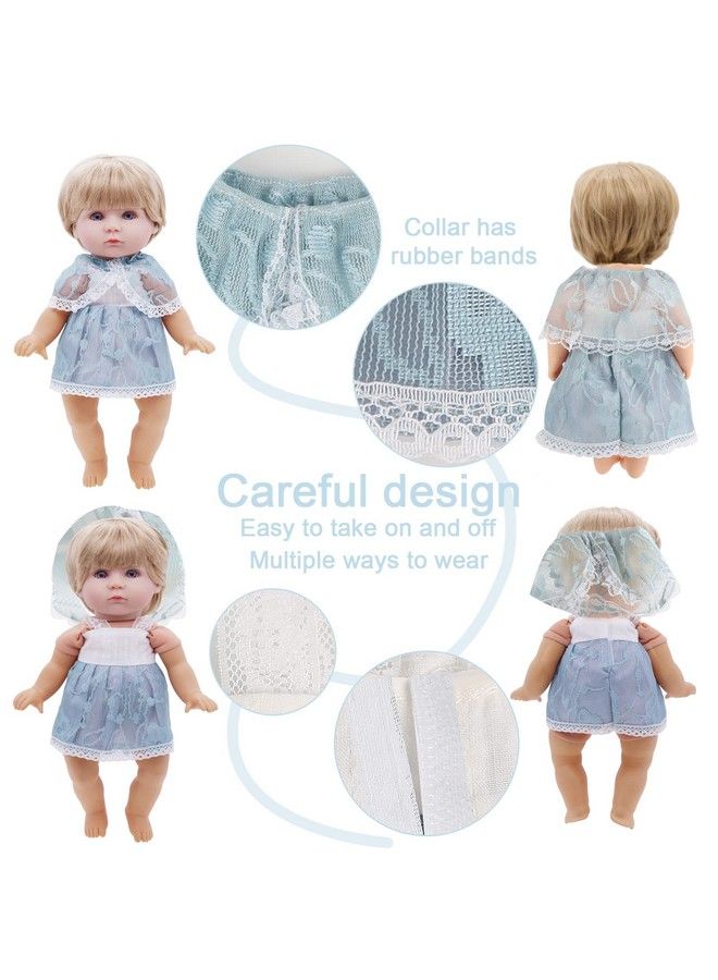 Digabi Girl Doll Clothes And Accessories Gift 8 Pcs Alivebaby Doll Clothes Dress Outfits For 12 Inch Dolls 6 Complete Sets Clothing Of Dresses Cloak Onesies Pajamas  - Image 3