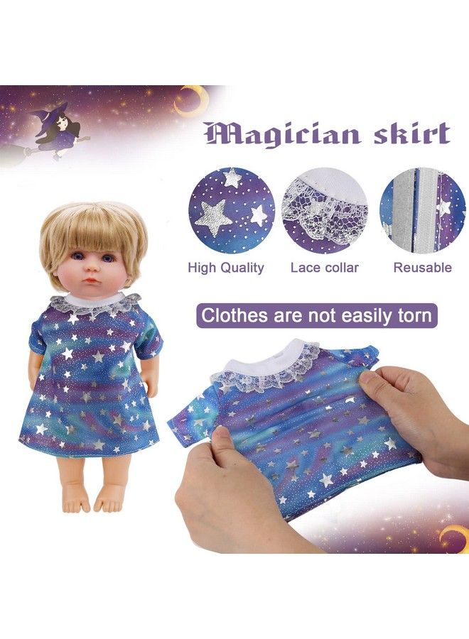 Digabi Girl Doll Clothes And Accessories Gift 8 Pcs Alivebaby Doll Clothes Dress Outfits For 12 Inch Dolls 6 Complete Sets Clothing Of Dresses Cloak Onesies Pajamas  - Image 4