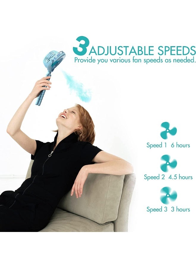 COMLIFE Misting Baby Stroller Fan, Rechargeable Battery Operated, 270Â° & 360Â° Pivoting, 50ml Portable Water Sprayer Misting Fan with Flexible Tripod Clip on Car Seat Crib Treadmill Bunk Bed - Image 2