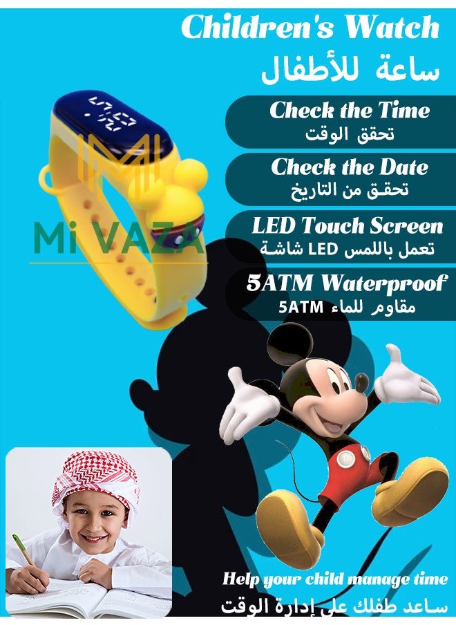 Mi VAZA M3 Cartoon Children's LED Electronic Waterproof Touch Watch - Cute Cartoon Gifts for Children - Digital Sports Toddler Daily Waterproof LED Design  - Image 1