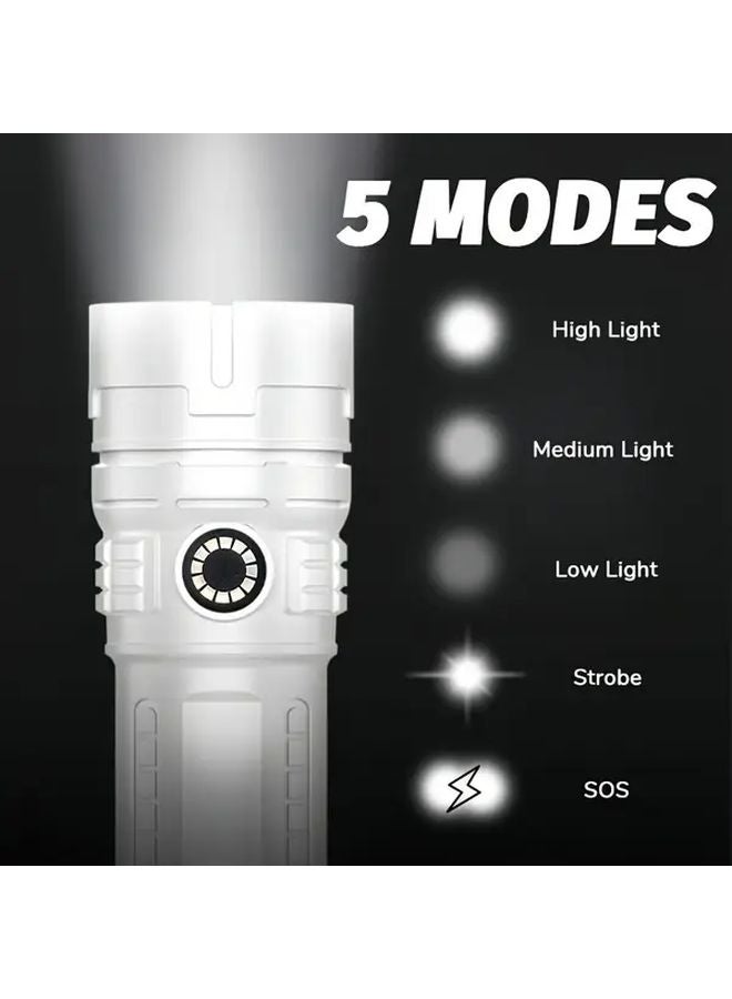 مصباح يدوي 3 LED يعمل بشحن USB، 5 أوضاع، مصباح عمل بدون استخدام اليدين، مصباح طوارئ محمول - Image 5