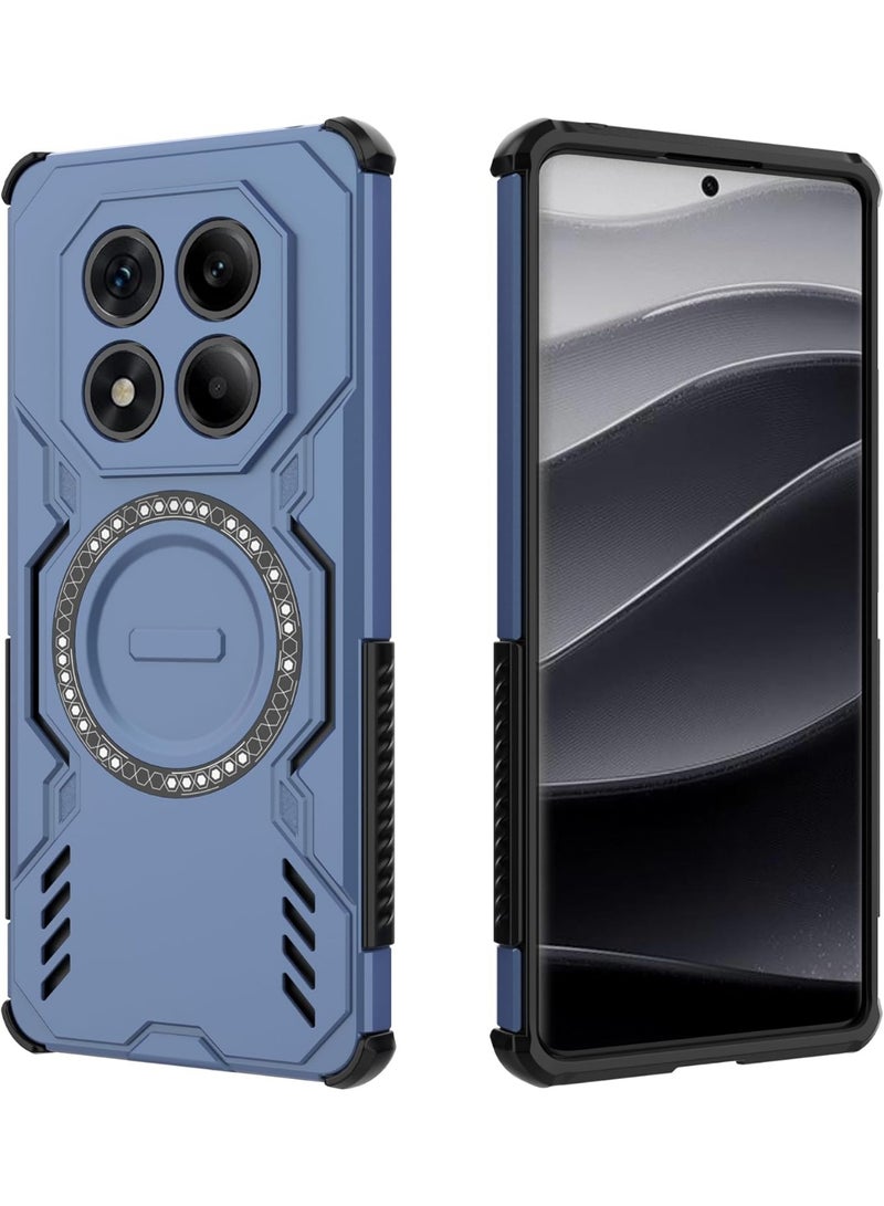 GOLDEN MASK Compatible With Xiaomi Redmi Note 14 Pro 4G Magnetic Iron (Blue)