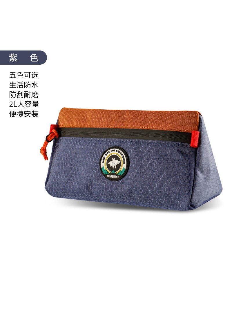 Generic Wolfilist Waterproof Triangle Cycling Bag Purple 