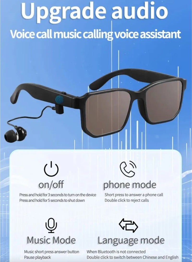 Smart Bluetooth Glasses Headset Listening to Music and Talking All in One Flat Glasses Audio  - Image 3