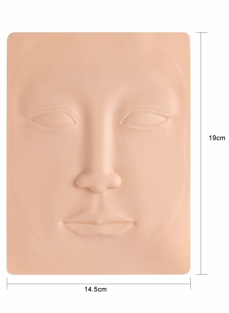 10pcs Silicone Makeup Practice Skin for Face - Ideal for Artists & Students, Durable & Realistic Training - Image 4