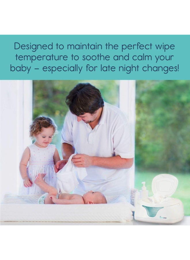 Hiccapop Baby Wipe Warmer and Baby Wet Wipes Dispenser | Baby Wipes Warmer for Babies | Diaper Wipe Warmer with Changing Light, White - Image 5