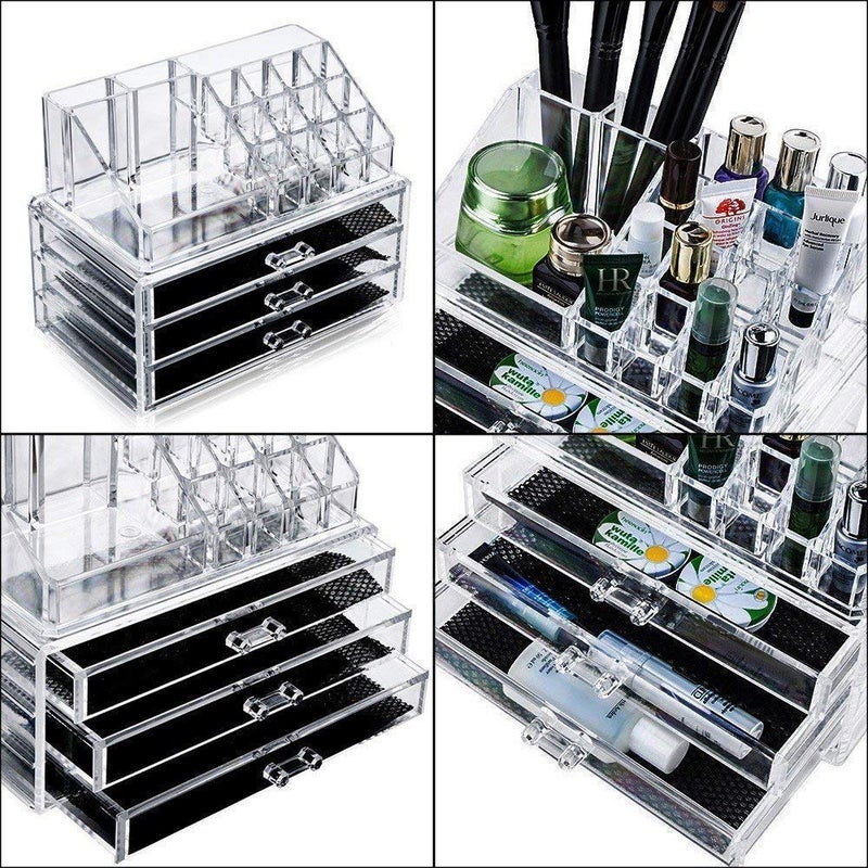 myzon 4 Drawer Plastic Cosmetic Makeup Jewelry Lipstick Storage Box and Hair Accessories Storage Holder Container Boxes - New Model - Image 5