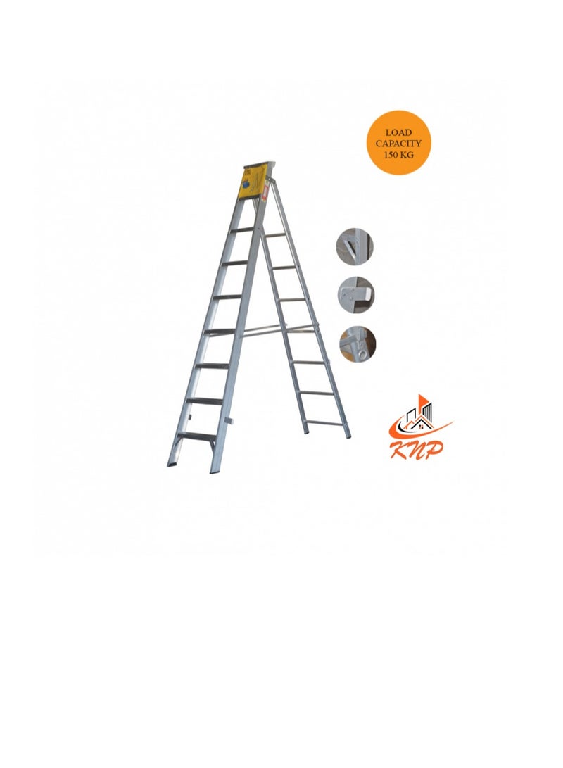 KNP Heavy Duty Dual Purpose Aluminum Ladder 9 STEPS  - Image 1