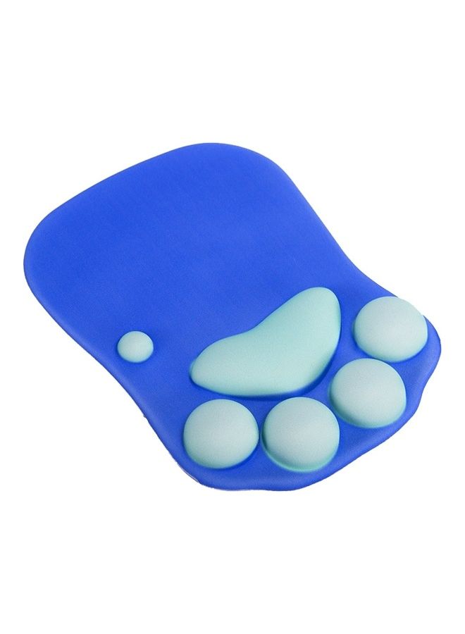 NIBEMINENT Cat Claw Shaped Soft Bracer Mousepad Dark Blue