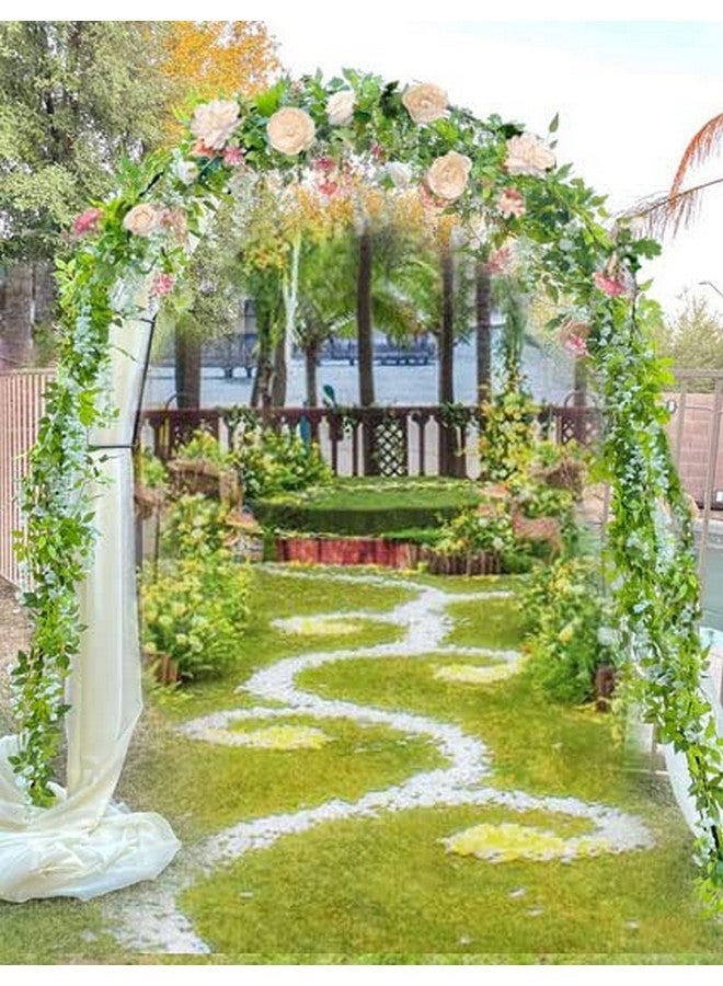OrgMemory Peony Garland, 2PCS 6' Each, OrgMemory Rose Flower Vine, Floral Garland for Wedding Decor Home Table Runner Mantle Decoration - Image 4