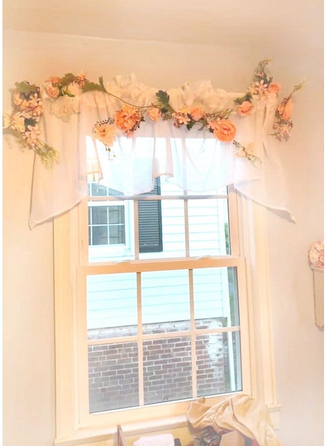 OrgMemory Peony Garland, 2PCS 6' Each, OrgMemory Rose Flower Vine, Floral Garland for Wedding Decor Home Table Runner Mantle Decoration - Image 3