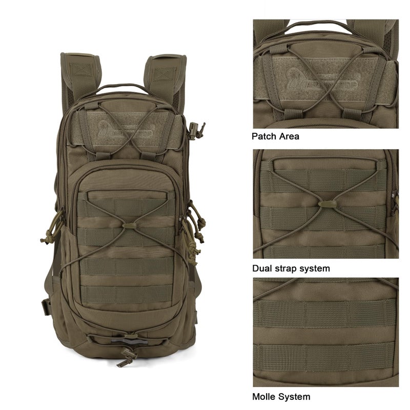 Mardingtop10L Small Tactical Molle Hydration Backpack,Cycling Backpack for Biking,Cycling and Running EDC Daypack - Image 4