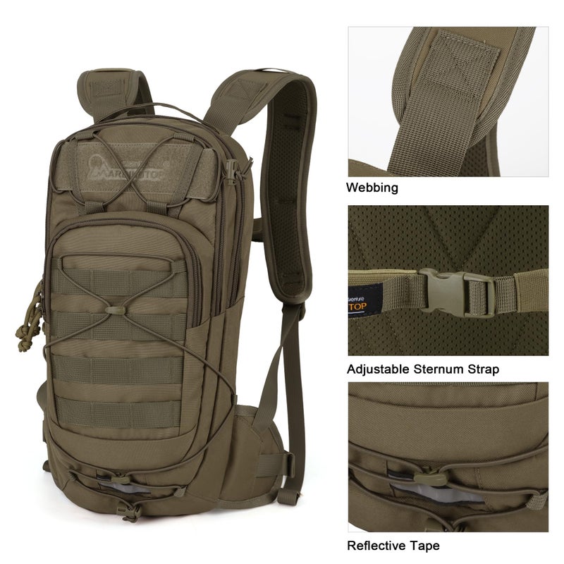 Mardingtop10L Small Tactical Molle Hydration Backpack,Cycling Backpack for Biking,Cycling and Running EDC Daypack - Image 5