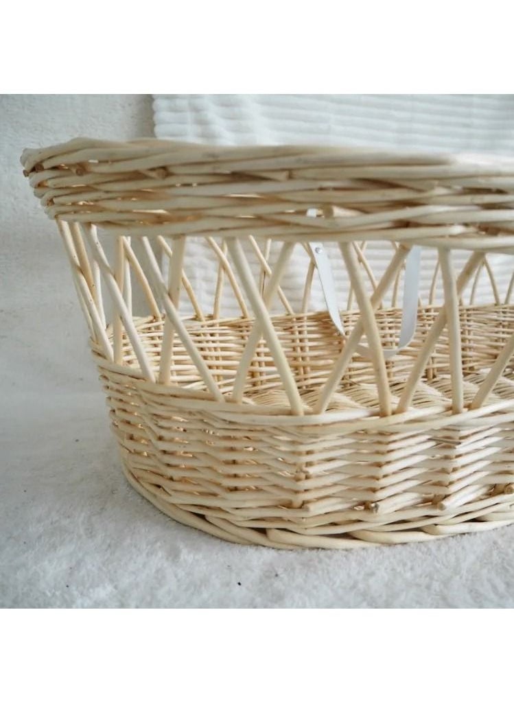 BABYCARA - Baby Birth Cradle Moses Basket Bamboo with Mosquito Net - Image 1