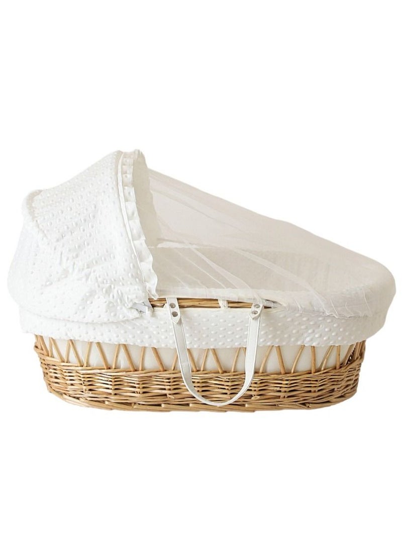BABYCARA - Baby Birth Cradle Moses Basket Bamboo with Mosquito Net - Image 1