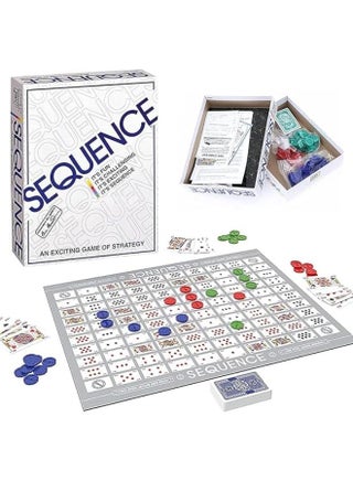 NATSUX Sequence Board Game, Sequence Game, Original Game with Folding Board, Five in a Row Fun, Edition Box with Padded Mat, Cards and Tokens, Sequence Game for 2-12 People - pzsku/Z52E76D456D88760DB882Z/45/_/1727791925/d218301f-433d-4e28-826a-105058d14938
