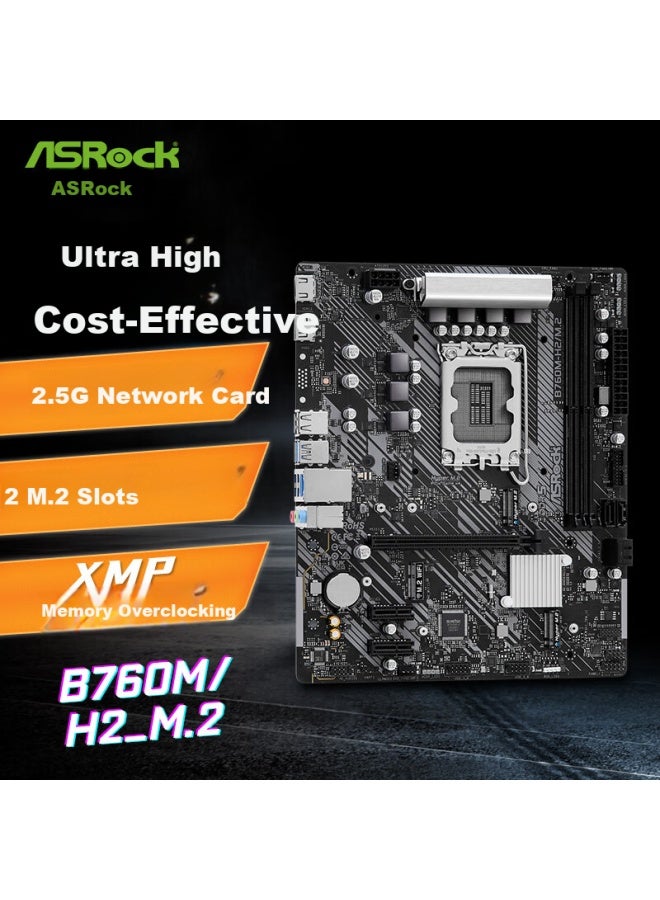 Asrock B760m-h2/m.2 D5 Motherboard Supports Cpu 12600kf/14700kf/13600kf - Image 1