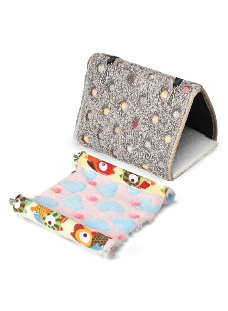 NIBEMINENT 2-Piece Parrot Cotton Nest Bird Nest Platform - Image 1