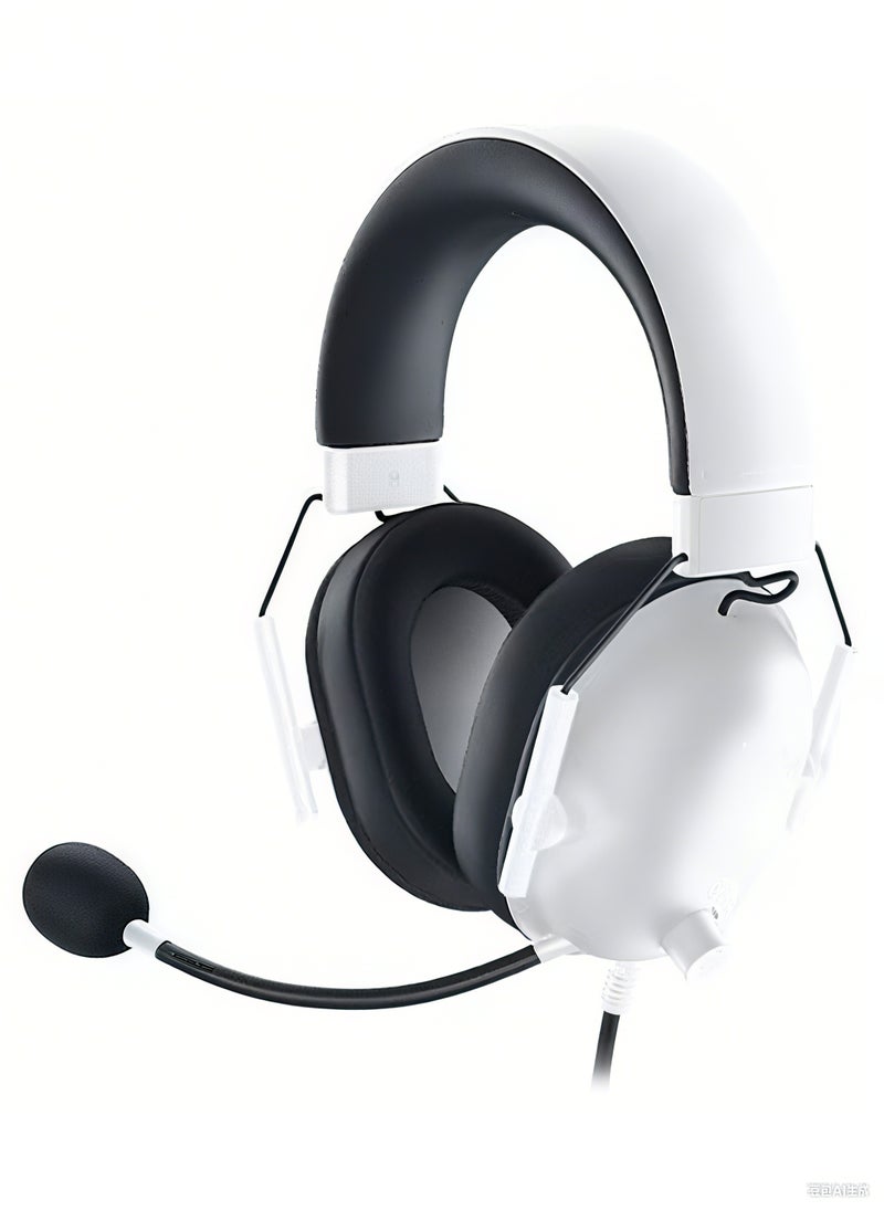 Verci BlackShark V2 X Gaming Headset: 7.1 Surround Sound - 50mm Drivers - Memory Foam Cushion - for PC, Mac, PS4, PS5, Switch, Xbox One, Xbox Series X|S, Mobile - 3.5mm Audio Jack - White  - Image 1