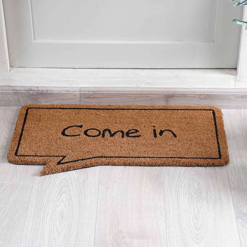 Pan Home سجادة باب أميليا 40×70 سم طبيعي/أسود - Image 1