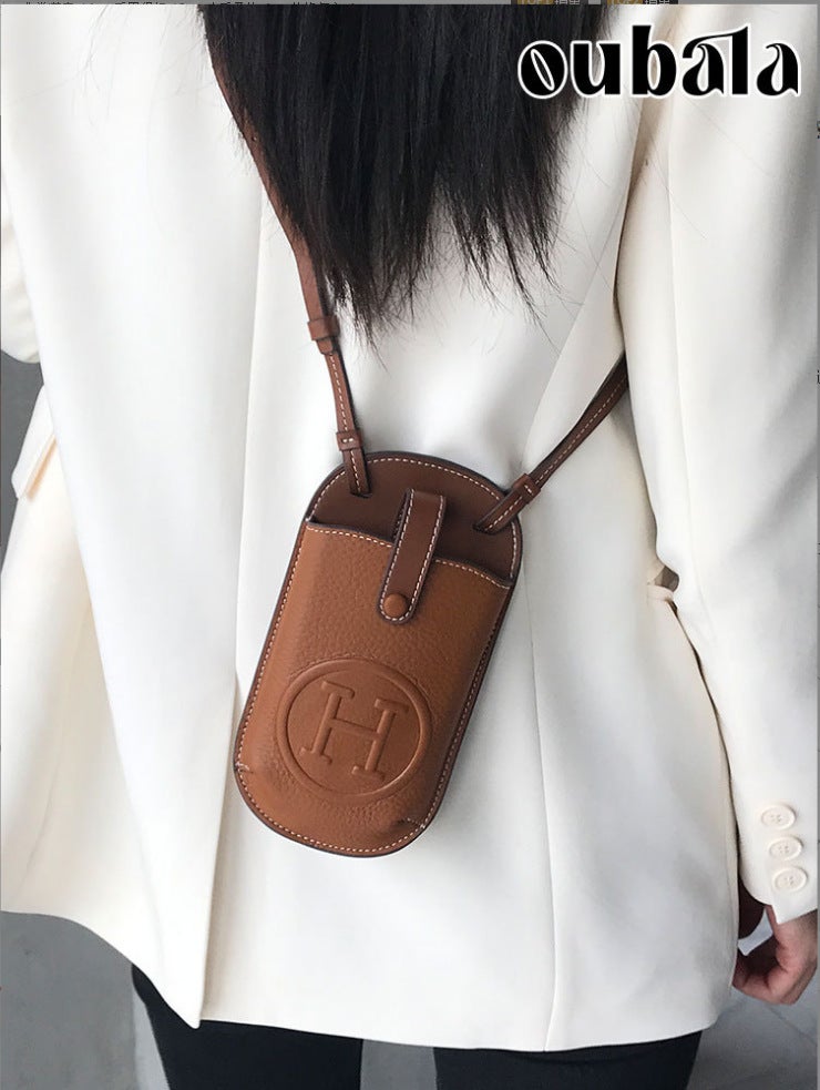Mobile Phone Bag Crossbody Small Bag Women'S Shoulder Style Foreign Style High-End Summer Small And Exquisite Genuine Leather Lightweight - Image 3