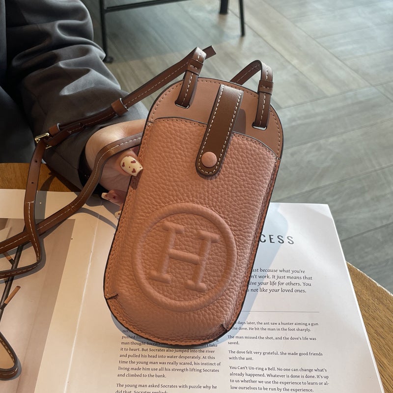 Mobile Phone Bag Crossbody Small Bag Women'S Shoulder Style Foreign Style High-End Summer Small And Exquisite Genuine Leather Lightweight - Image 1